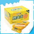 Chiclete sabor frutado de laranja de 7 cm 