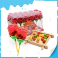 Pacote de doces de chocolate coloridos com vários sabores em formato de flor de plástico 