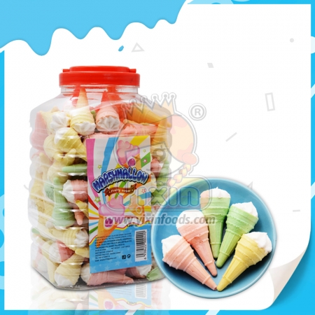 embalagem de garrafa de marshmallow