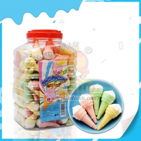 embalagem de garrafa de marshmallow