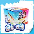Ovo de chocolate surpresa de boneco de neve com biscoito para meninos e meninas 