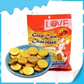 mini moedas de chocolate