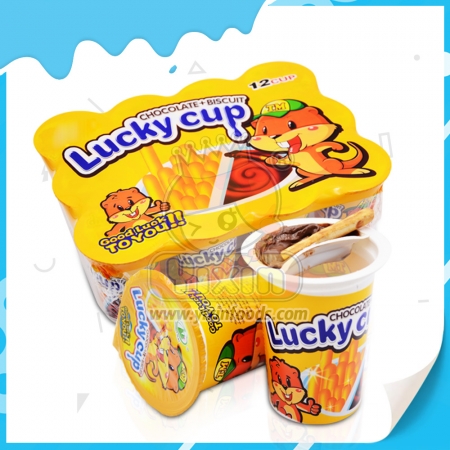 Copo de chocolate com 12 pedaços