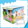 Brinquedo de cavalo de desenho animado grande e fofo e doces de frutas 