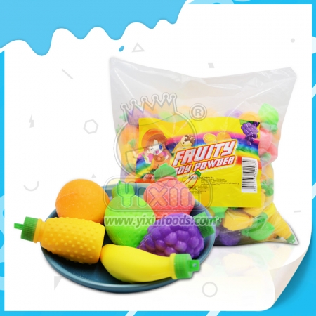 pó com formato frutado