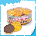 Moedas semi-doces redondas pequenas de chocolate 