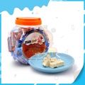 Venda quente de doces de leite em lata vermelhos e azuis 