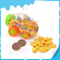 Lindas mini moedas de chocolate de 500g em pote de plástico para carro 