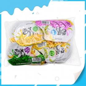 design em forma de banana gelatina de frutas