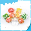 Pirulito de frutas com sabor de personagem de desenho animado em massa 