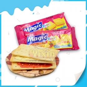 biscoito recheado com sabor de morango