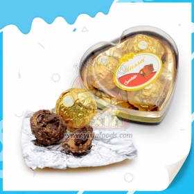 3 unidades de chocolate em formato de coração