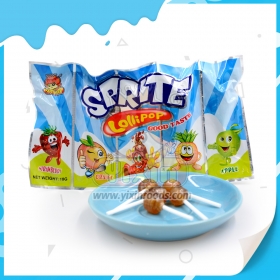 pirulito de bala dura com cinco sabores de frutas