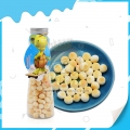 Bolinhas de biscoito sabor leite em formato de pãozinho cozido no vapor em pote 