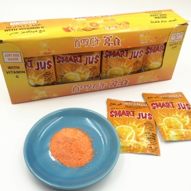 bebida em pó instantânea sabor laranja