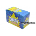 novo produto de doce, pirulito com sabor de fruta e doces estourando 