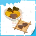 Moeda de chocolate dourada em formato de coração Halal em caixa de presente 