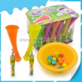 Novo design com um cartão de brinquedo trompete com compressa de doce 