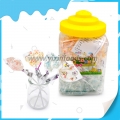 pirulito de bala dura personalizado com sabor de fruta em forma de flor 