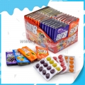 Balas duras de 4 sabores com frutas 