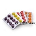 Balas duras de 4 sabores com frutas 