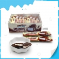 Marshmallow recheado com cobertura de chocolate halal 