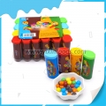 Mini garrafa colorida Halal com sabor delicioso e embalagem de chocolate em grão 