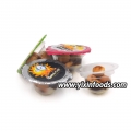 Mini copos de chocolate Halal com 24 unidades e biscoito 