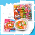 Bala de goma colorida sabor fruta em formato de pizza 12g 