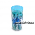 Novo pirulito dente azul em pote 