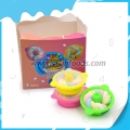 pote de doces de marshmallow em formato de mini marshmallow 