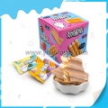 Biscoito wafer sabor pêssego branco 
