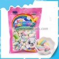 Marshmallow curto torcido em arco-íris 
