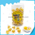 Chiclete de pato amarelo com geleia 