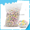 Marshmallow de torção curta arco-íris macio 