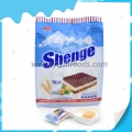 Biscoitos wafer de chocolate sabor creme 