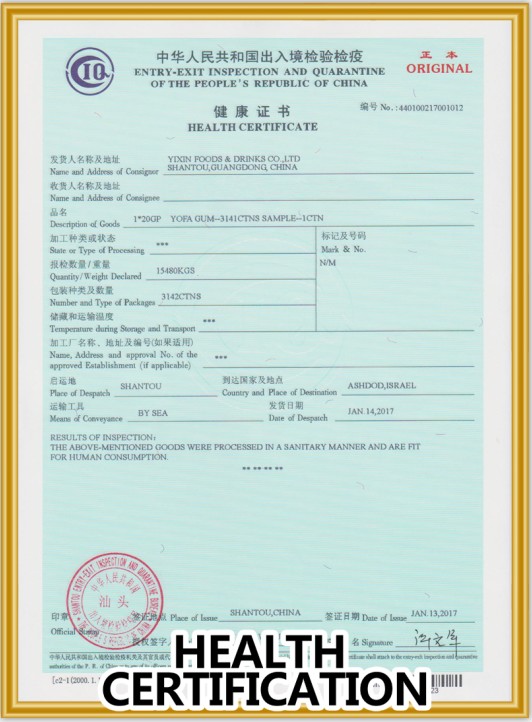 Certificado de Saúde